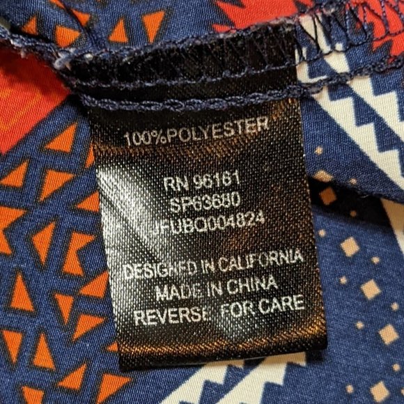 BeBop Geometric Design Dress with Sexy Back Cut-Out & 3/4 Sleeves size L - Picture 14 of 16